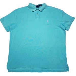 Teal * Polo Ralph Lauren Custom Slim Fit Short Sleeve Polo Shirt - Sz XL